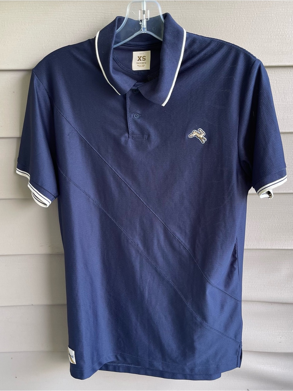 Tracksmith Men's Polo Size XS‎ Navy Blue Short Sleeve Golf Performance